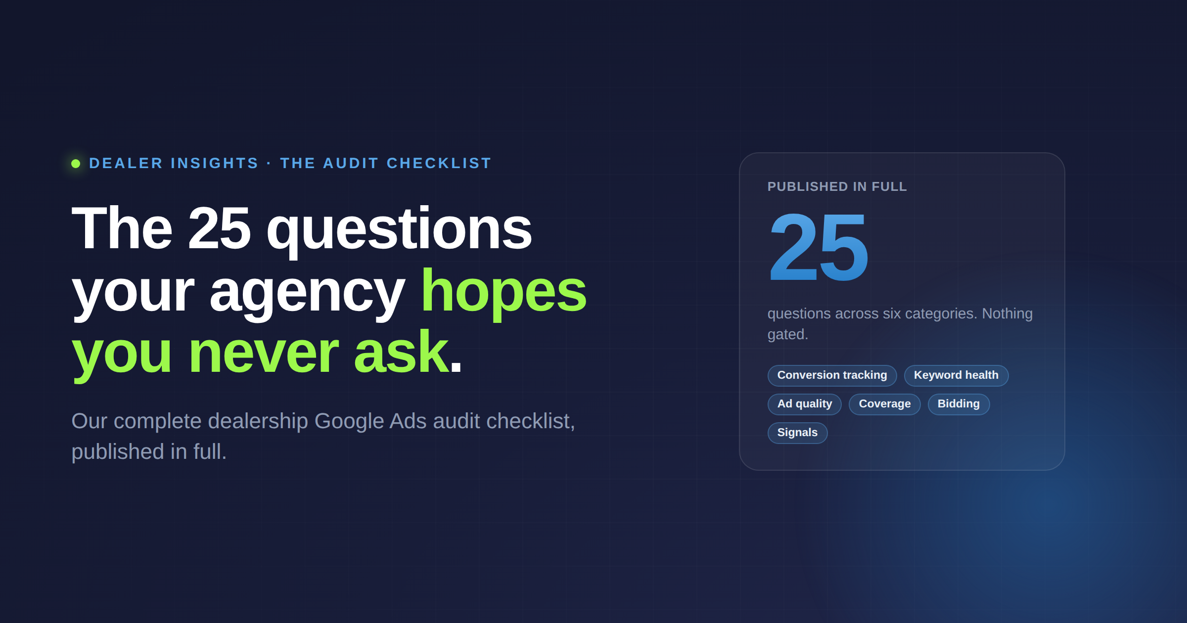 The 25 Questions Your Agency Hopes You Never Ask