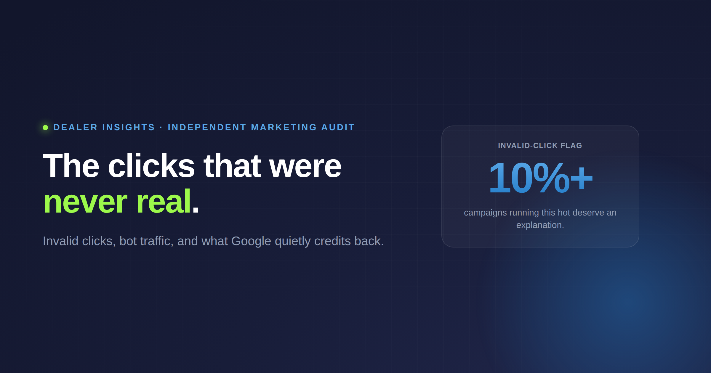 The Clicks That Were Never Real