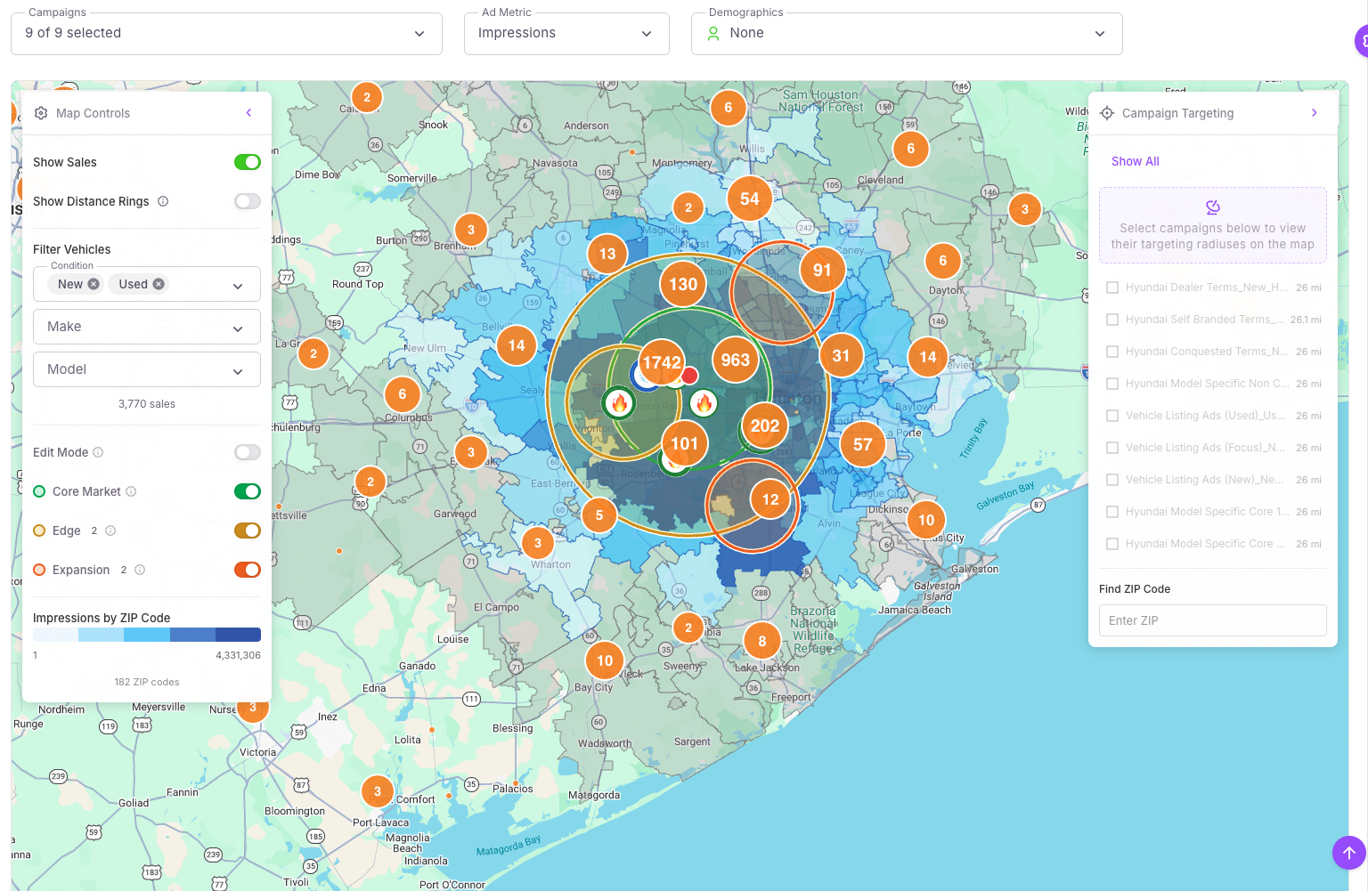 Geo Insights map-based analytics dashboard